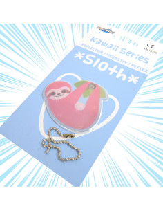 Kawaii Series: Sloth Safety Reflector / Key Chain - Pink