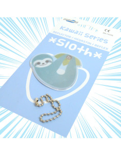 Kawaii Series: Sloth Safety Reflector / Key Chain - Green