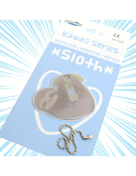 Kawaii Series: Sloth Safety Reflector / Key Chain - Brown